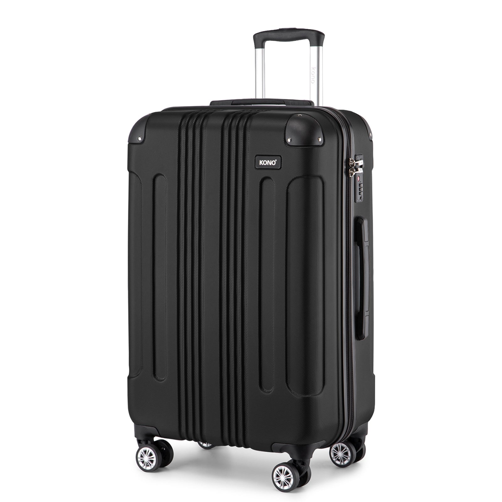 Kono 28 Inch ABS Lightweight Compact Hard Shell Travel Luggage For Extended Journeys - Black