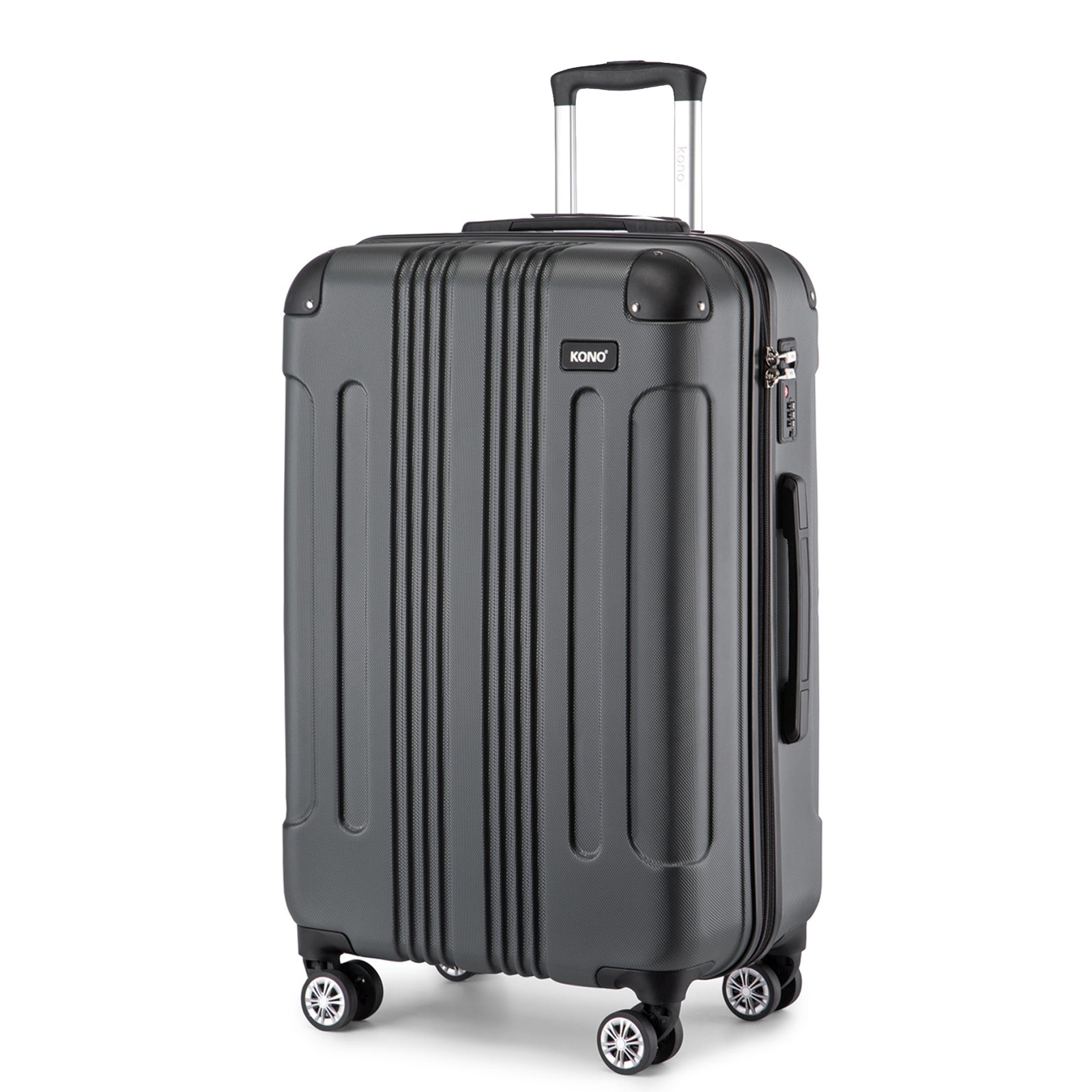 Kono 28 Inch ABS Lightweight Compact Hard Shell Travel Luggage For Extended Journeys - Grey