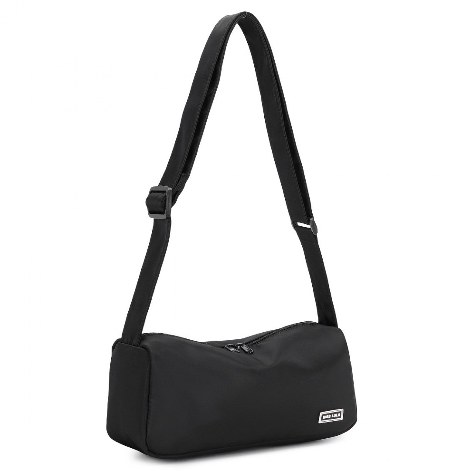 Miss Lulu Vintage Chic Lightweight Water-Resistant Crossbody Bag - Black