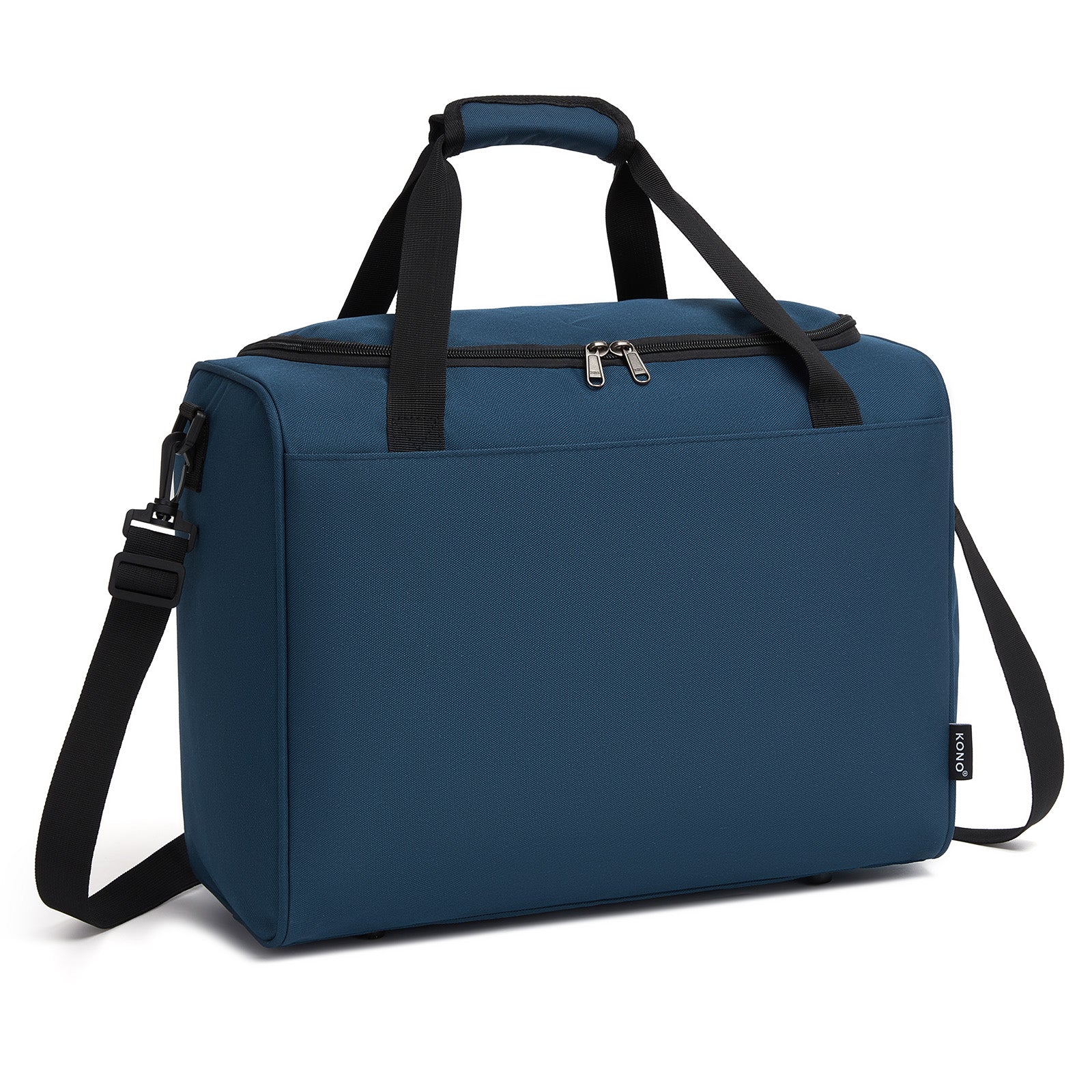Kono Spacious Airline-Approved Cabin Travel Duffel (40×30×20 cm) - Roomy Weekender with U-Zip Opening - Navy