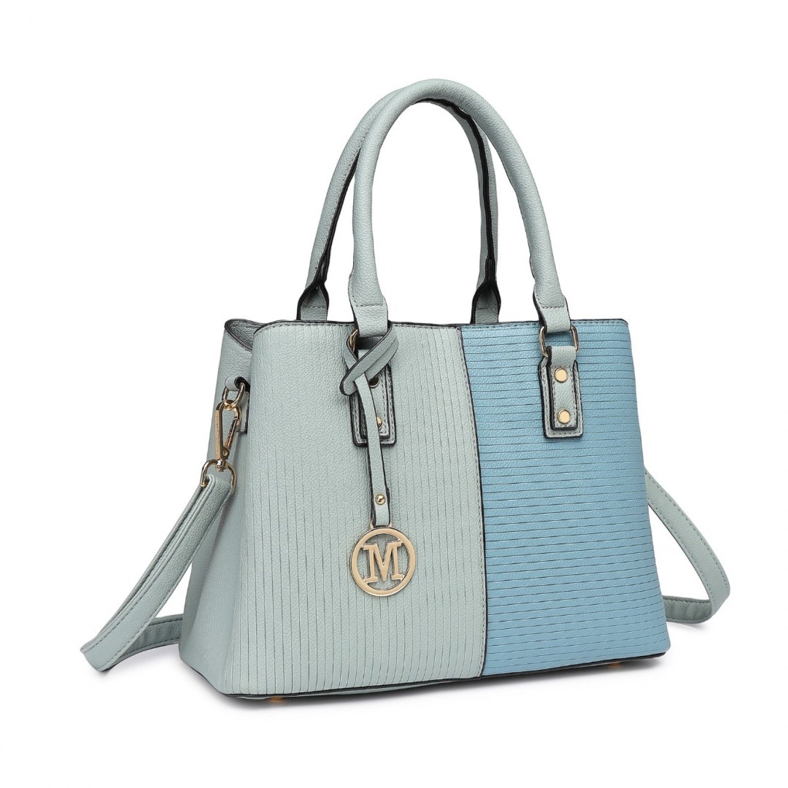 Miss Lulu Modern Elegance PU Leather Lady's Tote - Blue