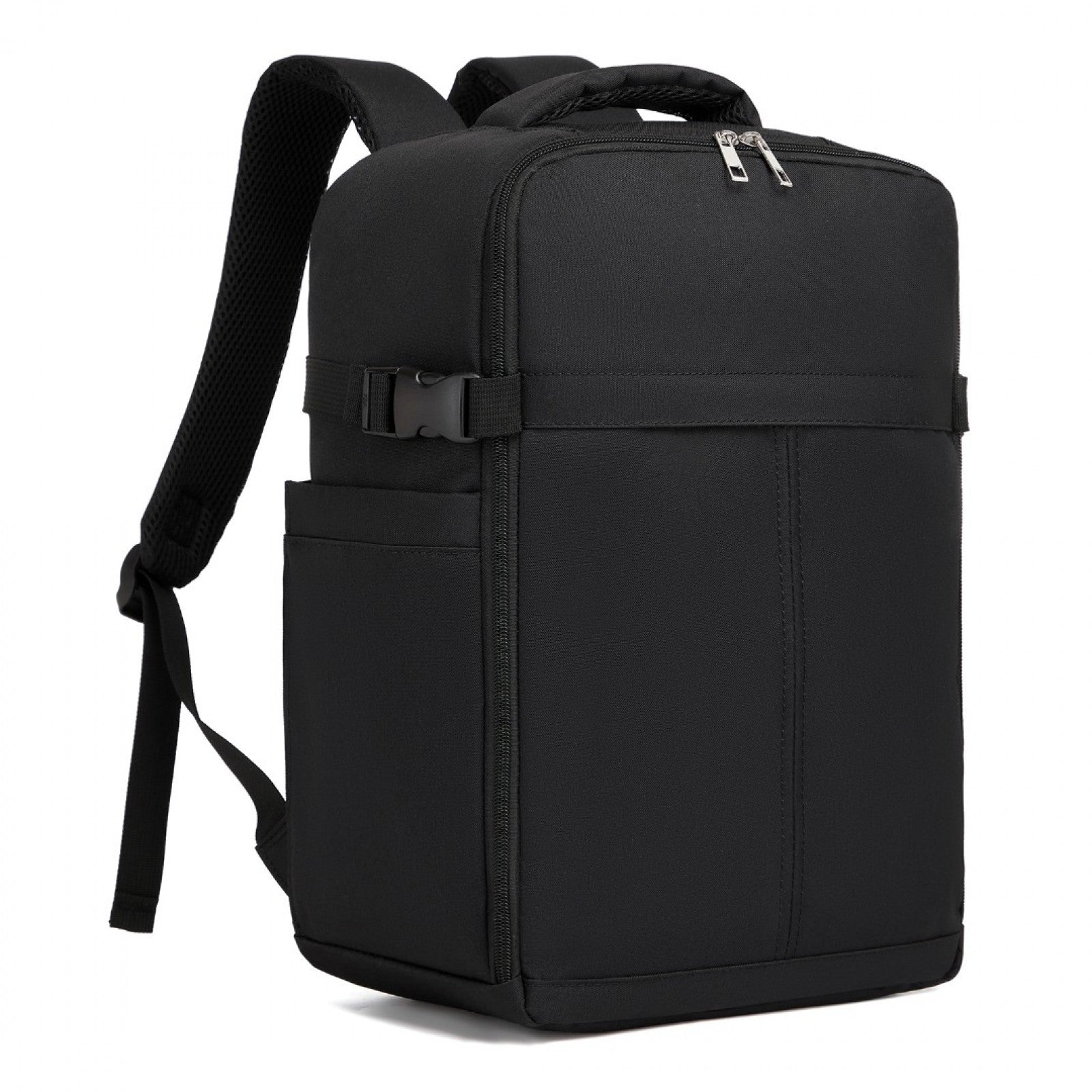 Kono Urban Smart 15L Carry-On Backpack with Luggage Strap – Ideal for Travel, Work & Daily Commute - Black