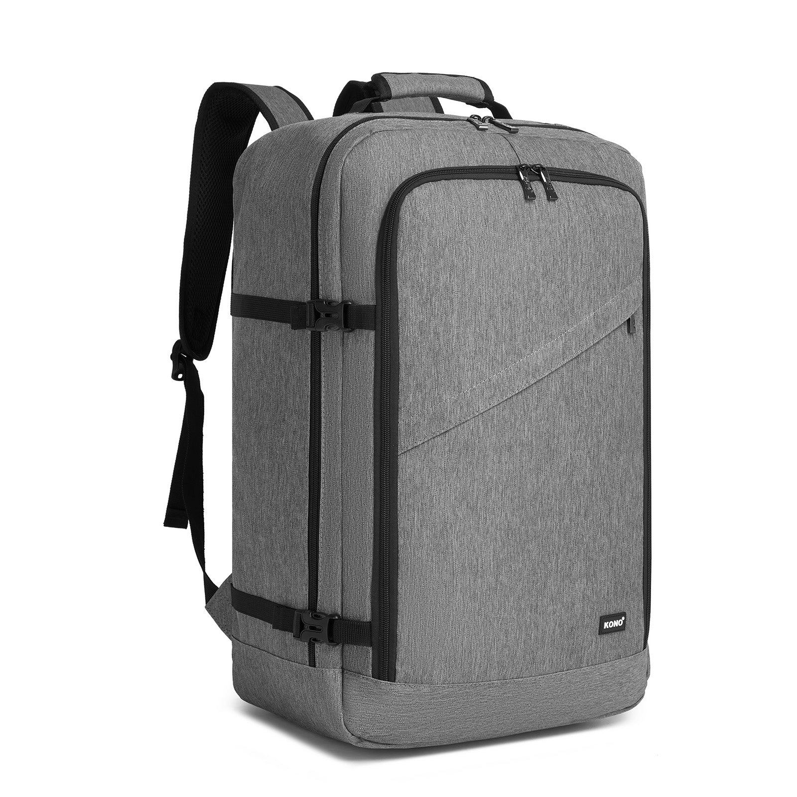 Kono Multi-purpose Business Large Backpack–Fits 15.6" Laptop, Ideal for Work, Travel & Daily Commute - Grey