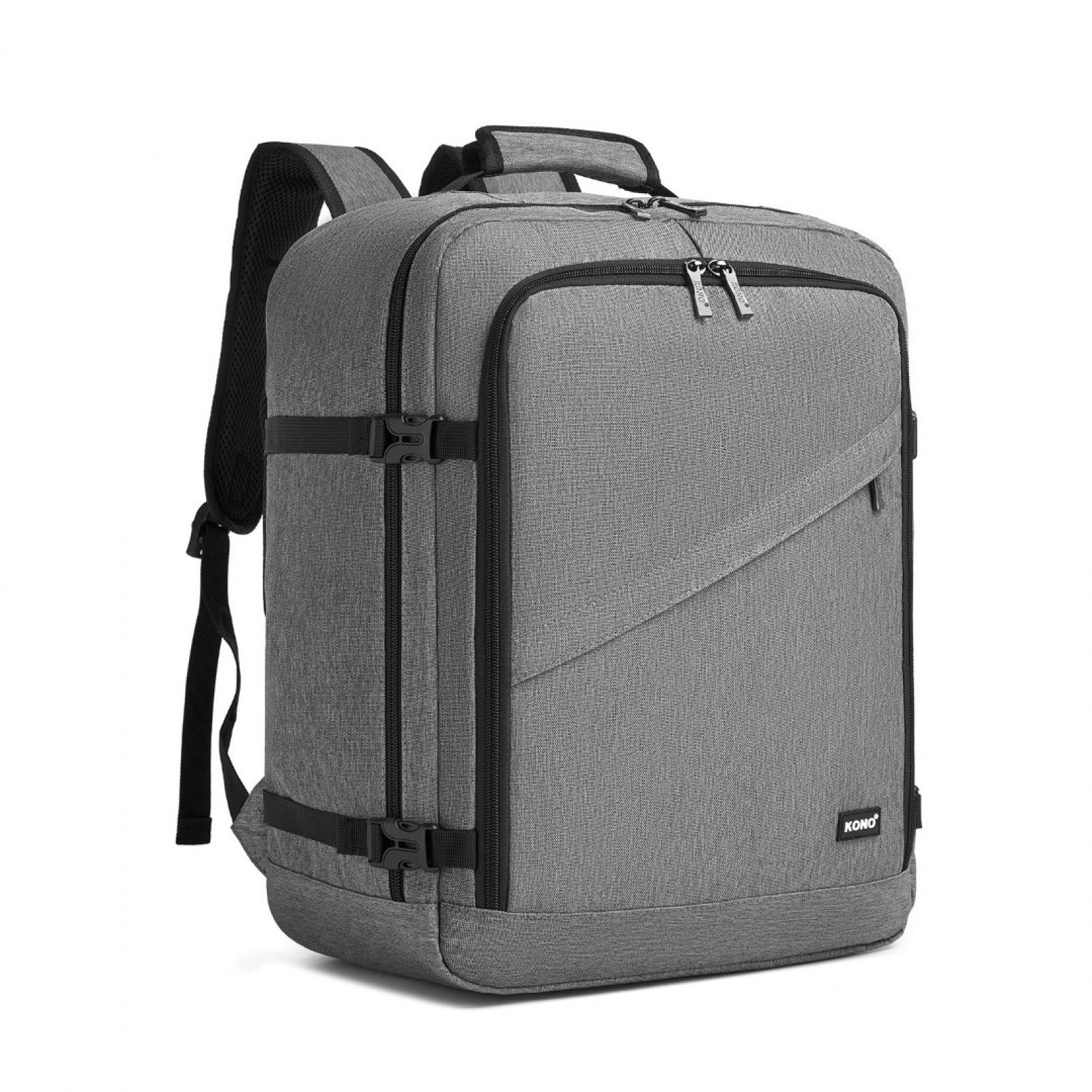 Kono Multi-purpose Business Medium-sized Backpack–Fits 15.6" Laptop, Ideal for Work, Travel & Daily Commute - Grey