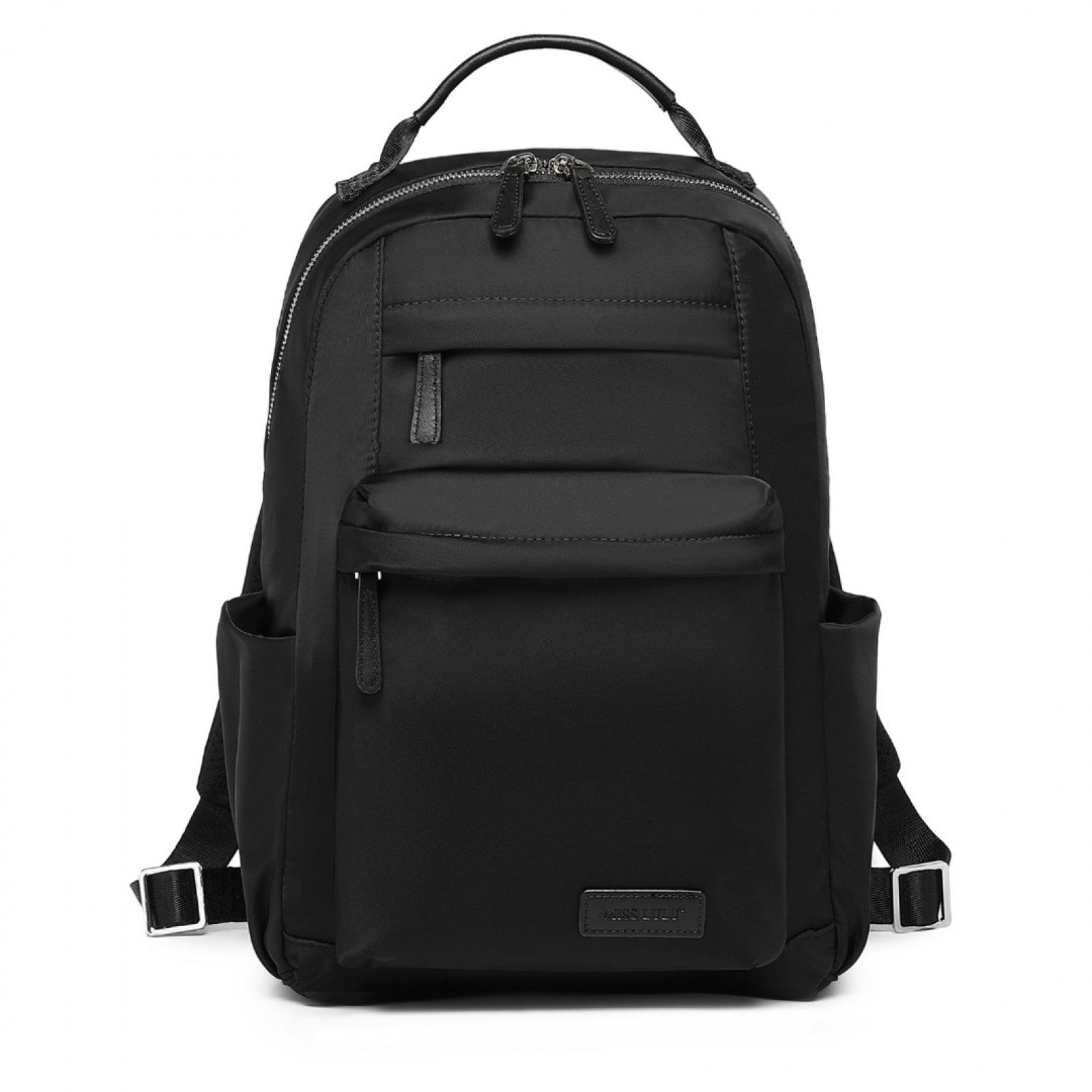 Miss Lulu Stylish Backpack with Laptop Sleeve and Multiple Pockets and Trolley Sleeve - Black