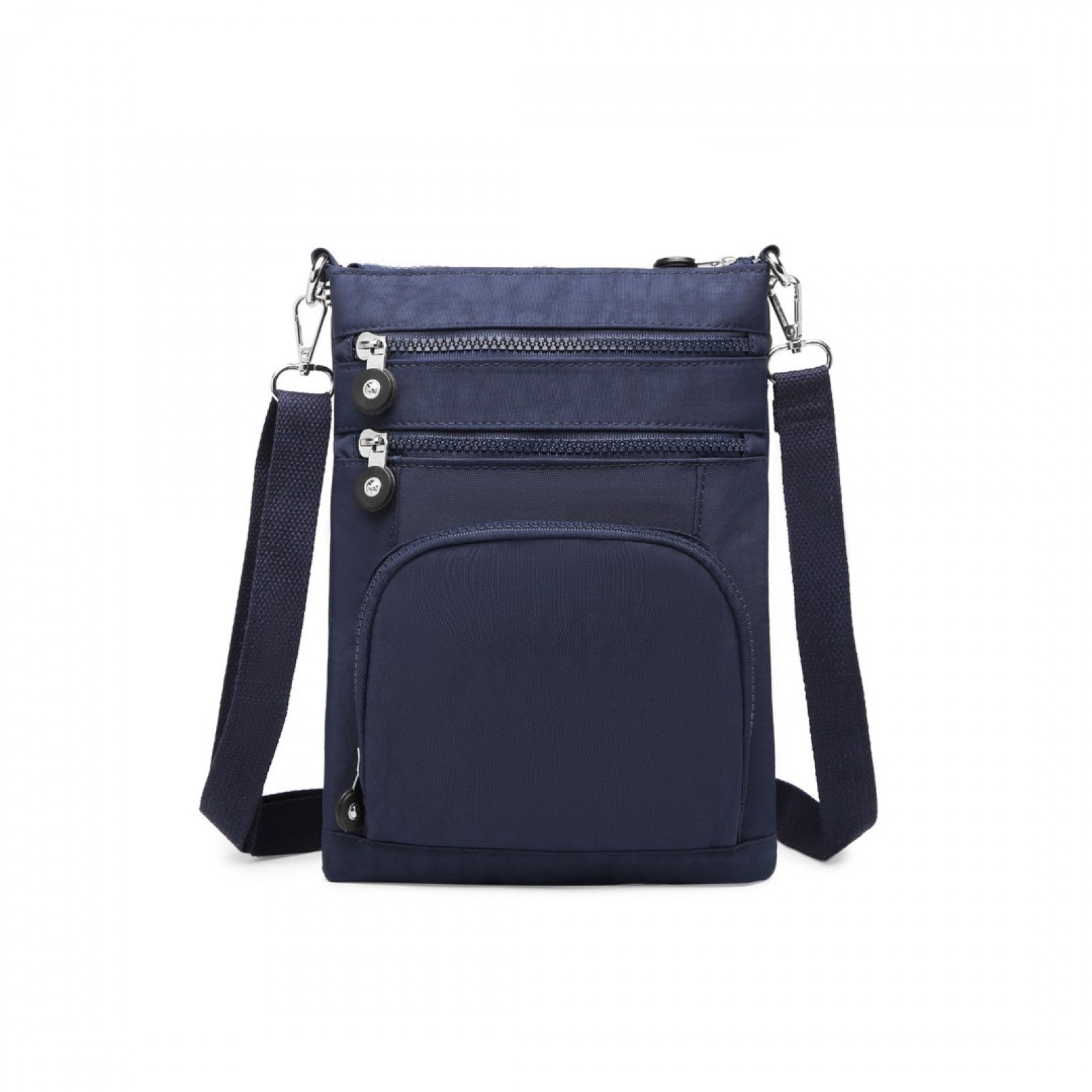 Kono Casual Multi Pocket RFID Blocking Cross body Bag - Navy