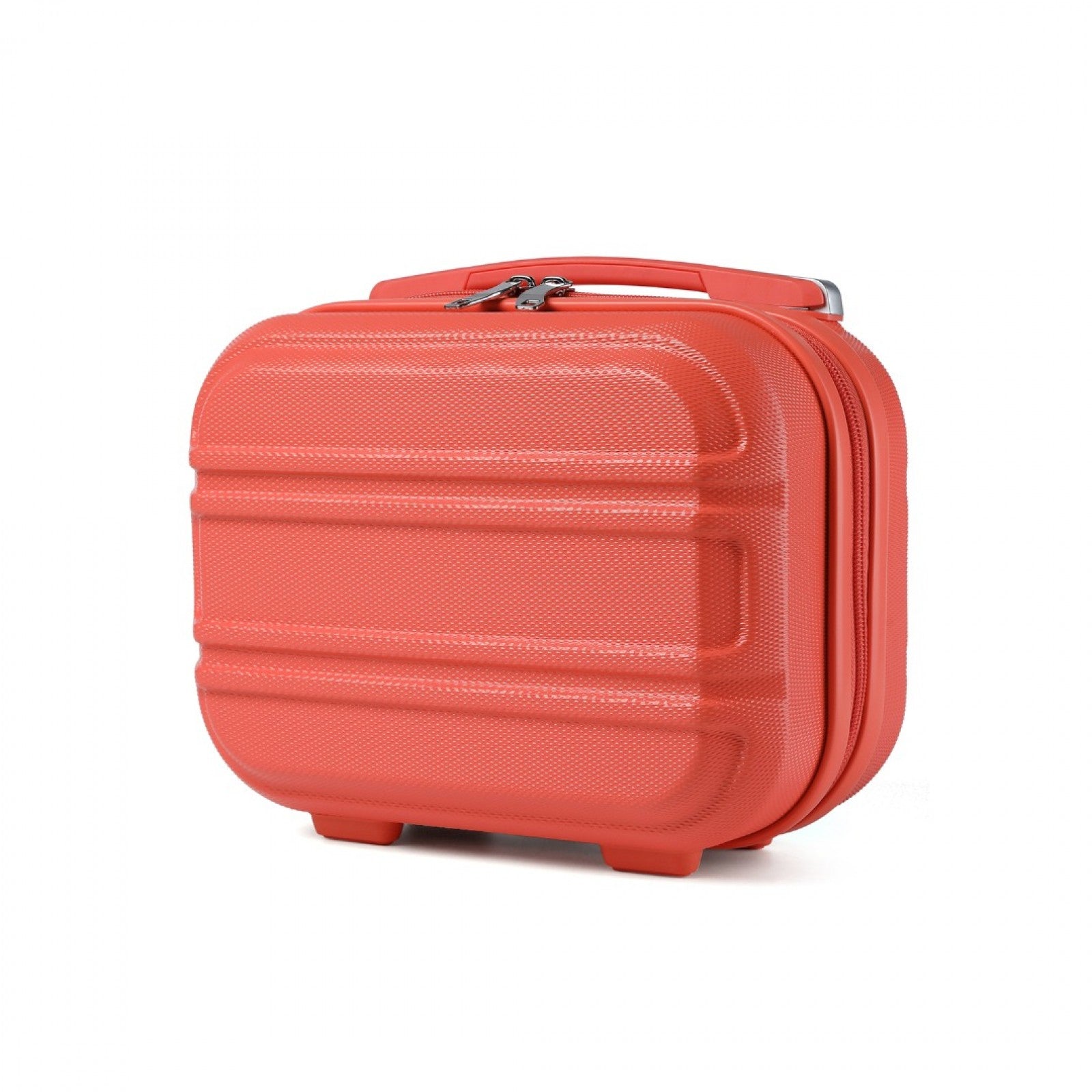 Kono 12 Inch Lightweight Hard Shell ABS Vanity Case - Coral
