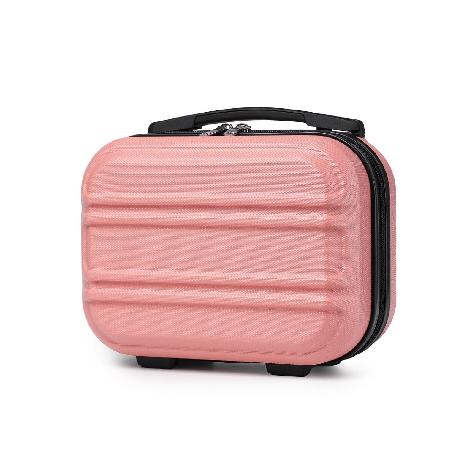Kono 12 Inch Lightweight Hard Shell ABS Vanity Case - Nude