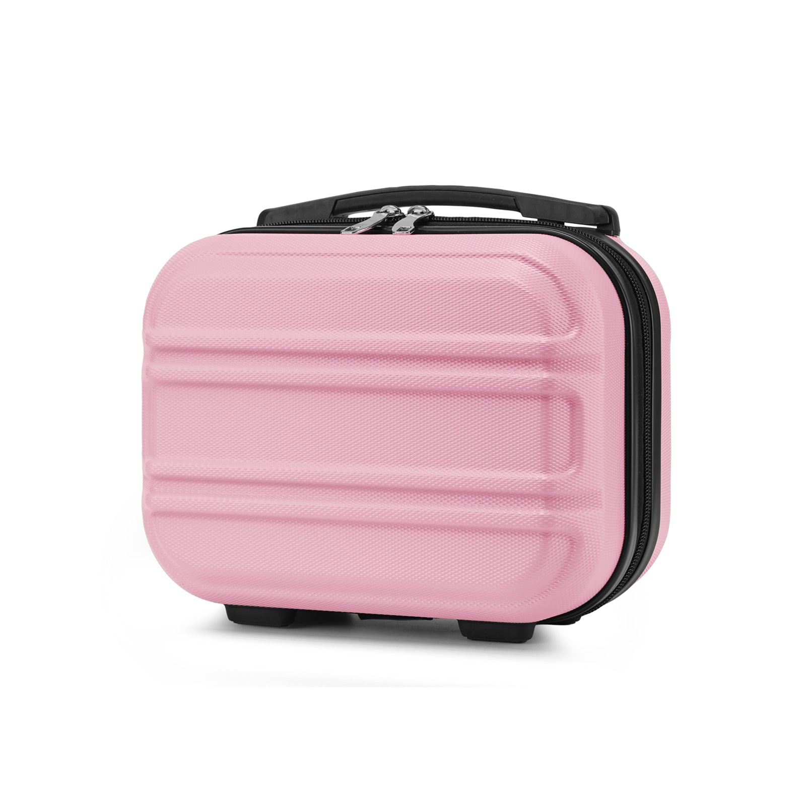 Kono 12 Inch Lightweight Hard Shell ABS Vanity Case - Pink