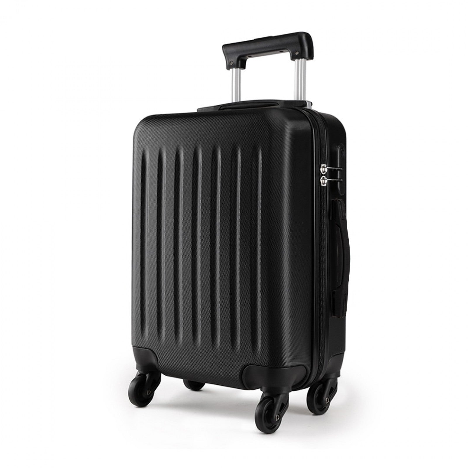 Kono 24 Inch ABS Hard Shell Luggage 4 Wheel Spinner Suitcase - Black