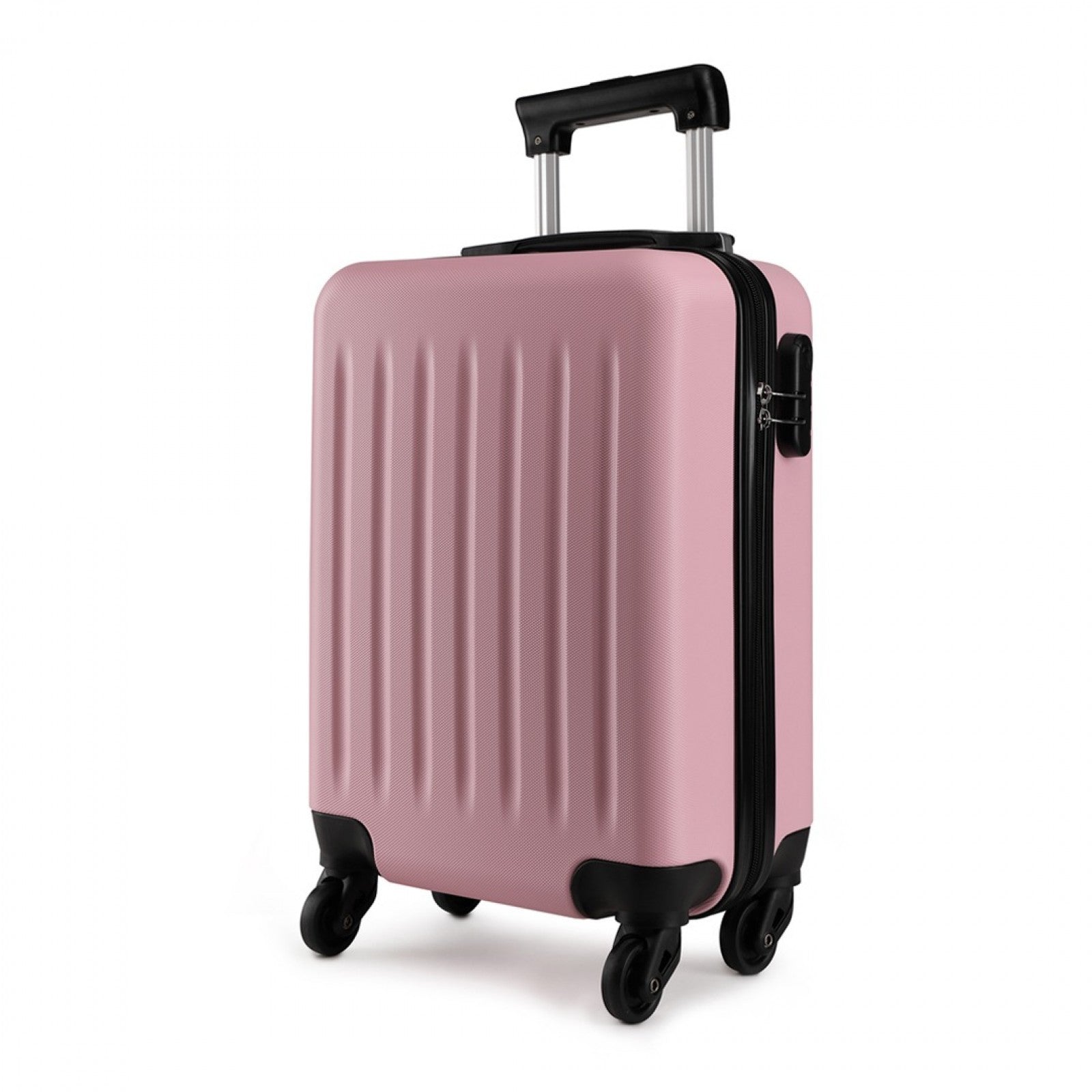 Kono 19 Inch ABS Hard Shell Carry On Luggage 4 Wheel Spinner Suitcase - Pink
