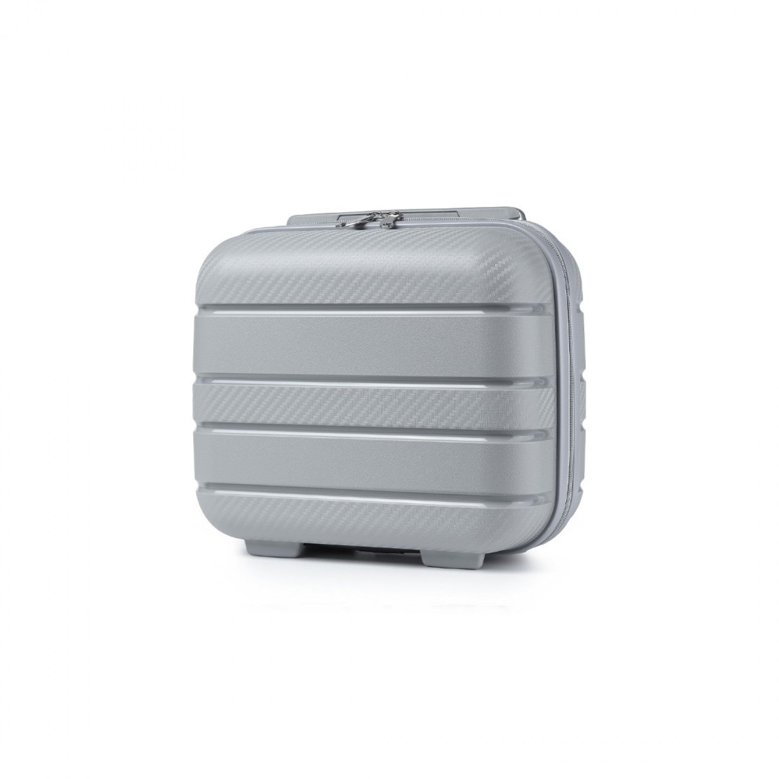 Kono 14 Inch Multi Texture Hard Shell PP Vanity Case - Classic Collection - Grey