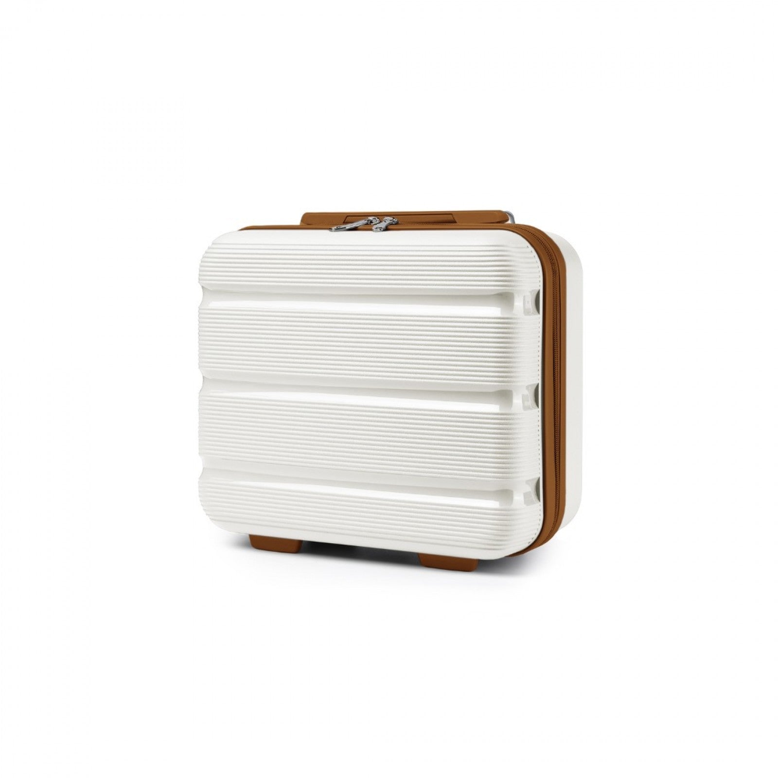 Kono 14 Inch Bright Hard Shell PP Vanity Case - Cream