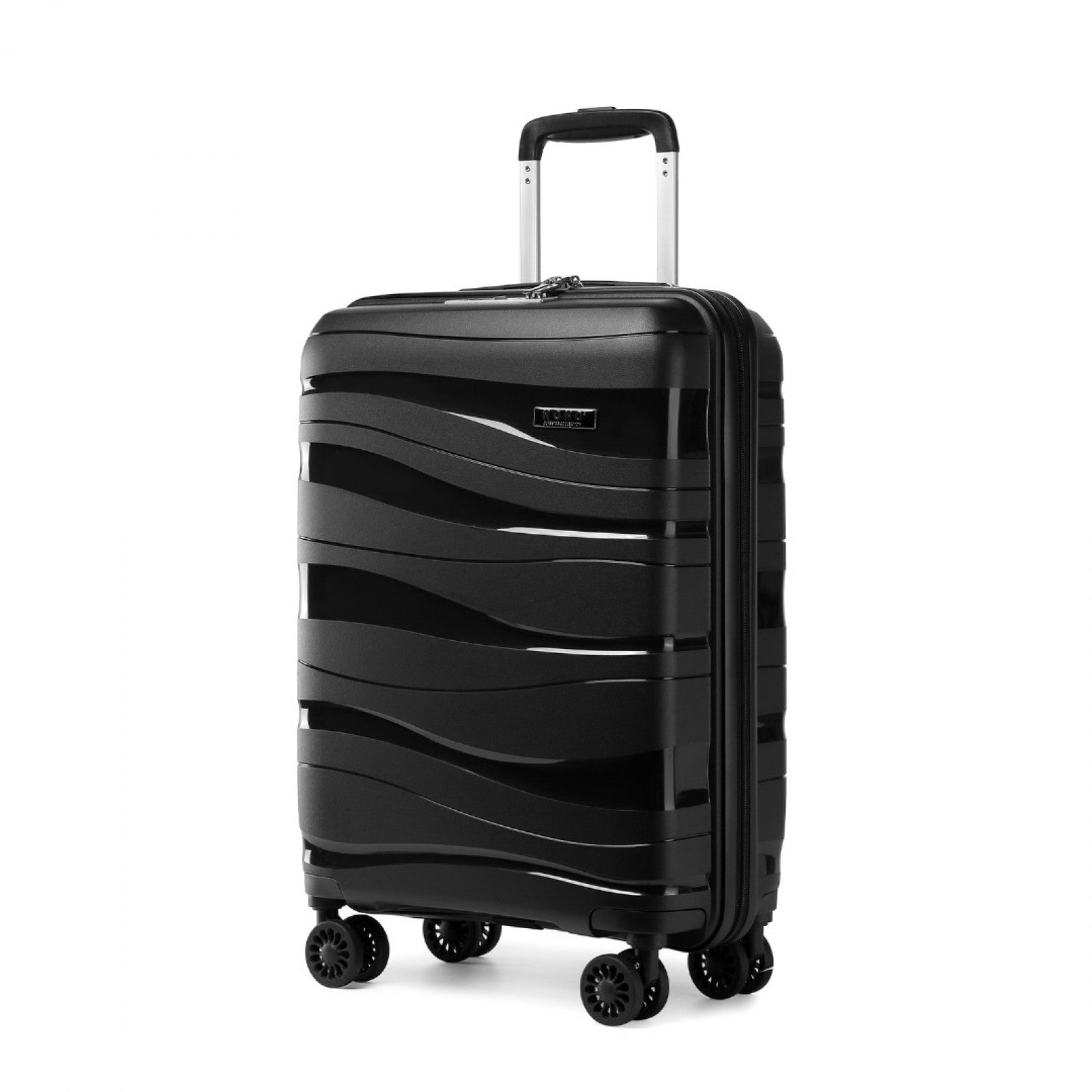 Kono 20 Inch Lightweight Polypropylene Hard Shell Suitcase With TSA Lock - Black