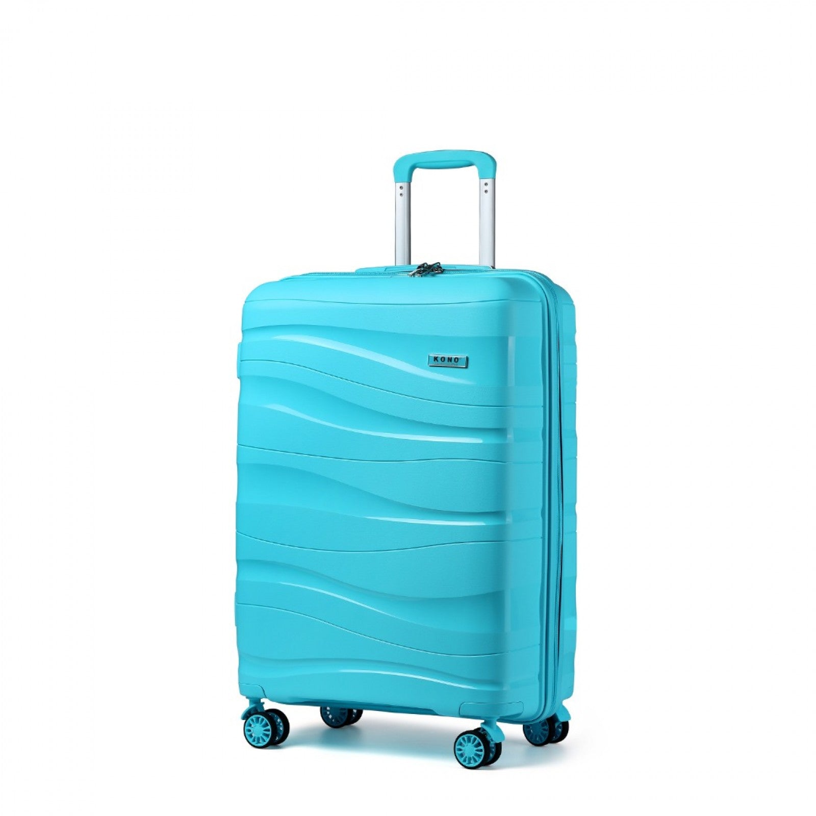 Kono 20 Inch Lightweight Polypropylene Hard Shell Suitcase With TSA Lock - Blue