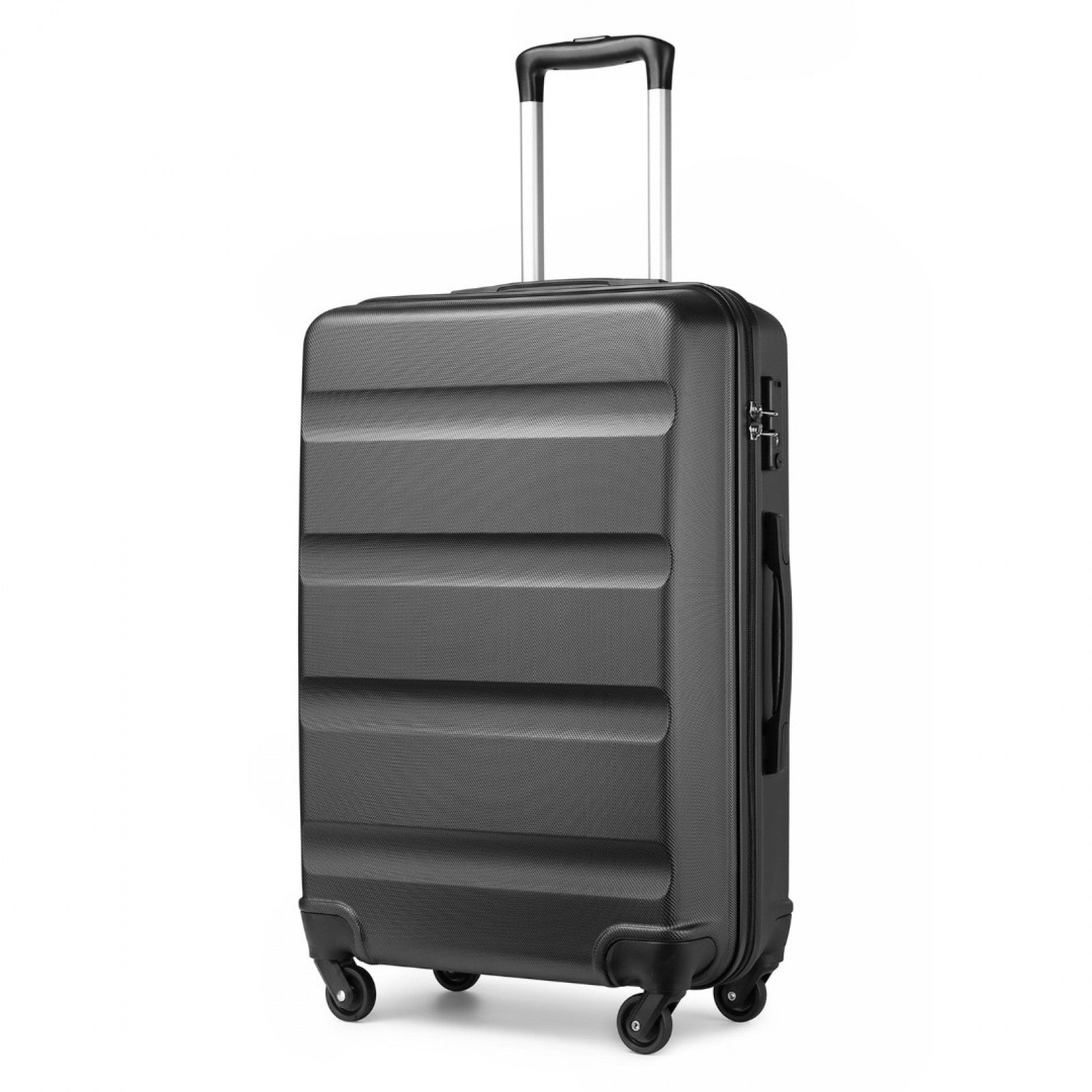 Kono 24 Inch Check in Luggage - Streamlined ABS Hardshell Suitcase with Secure TSA Lock - Grey