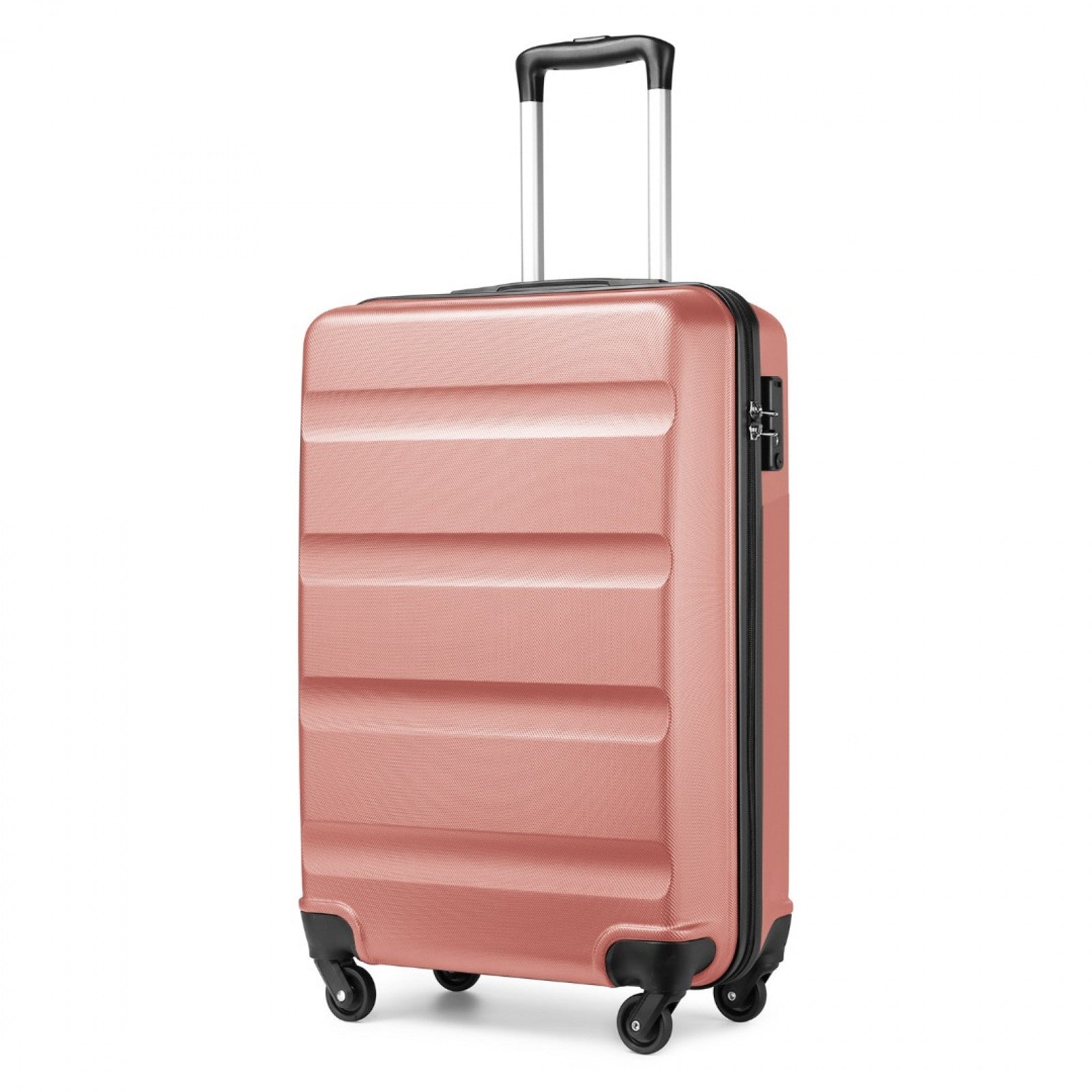 Kono 19 Inch Cabin Size Carry On Suitcase - Streamlined Lightweight ABS Hardshell with Secure TSA Lock - Nude