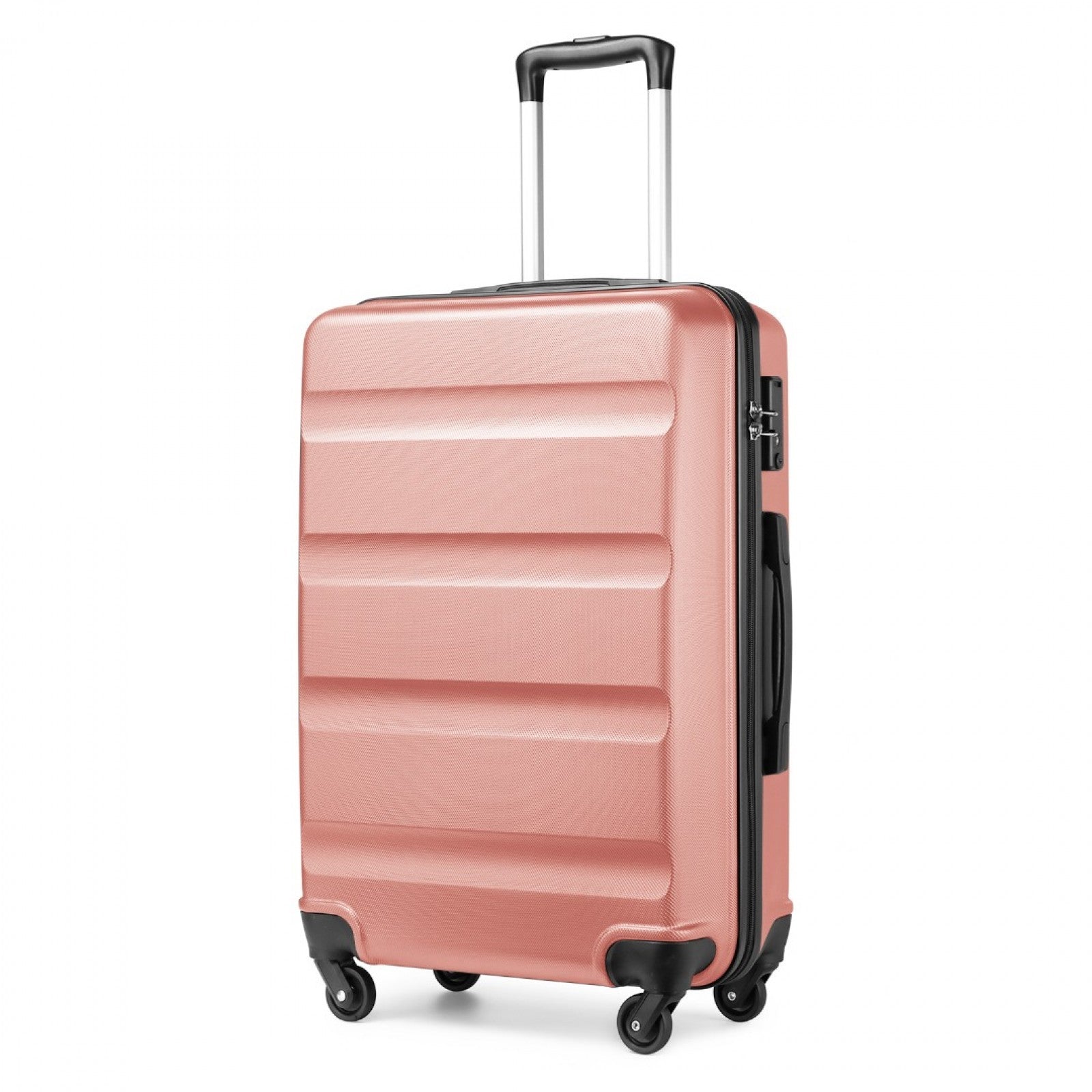 Kono 24 Inch Check in Luggage - Streamlined ABS Hardshell Suitcase with Secure TSA Lock - Nude
