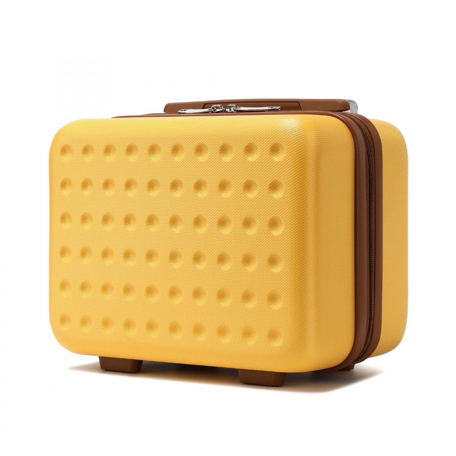 Kono 13 Inch Special Hard Shell ABS Vanity Case - Yellow