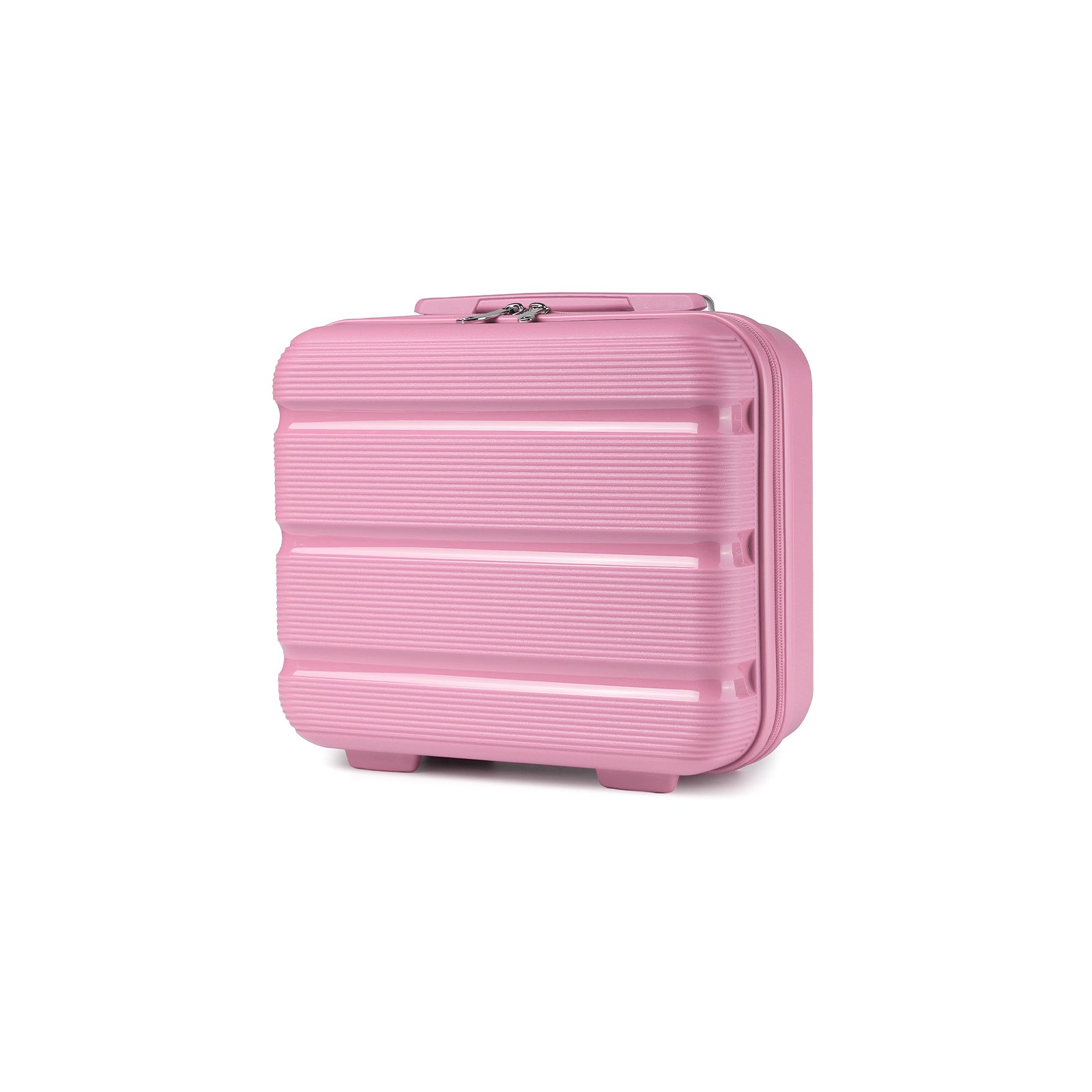Kono 12-Inch PP Hardshell Lightweight Vanity Case for Travel & Daily Use - Pink