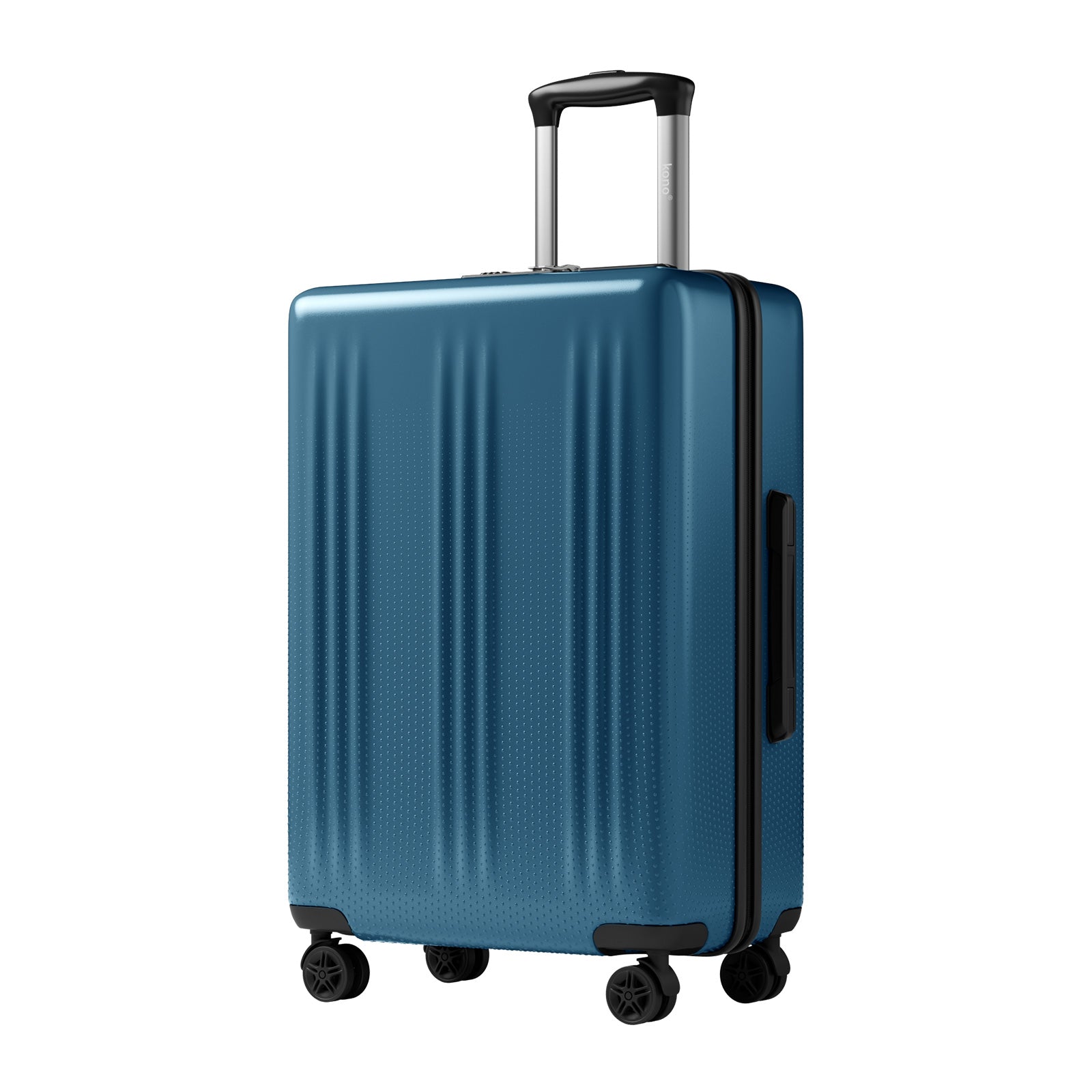 Kono Premium ABS+PC 24 Inch Hard Shell Medium Check-In Luggage with TSA Lock & 360° Silent Spinner Wheels - Navy