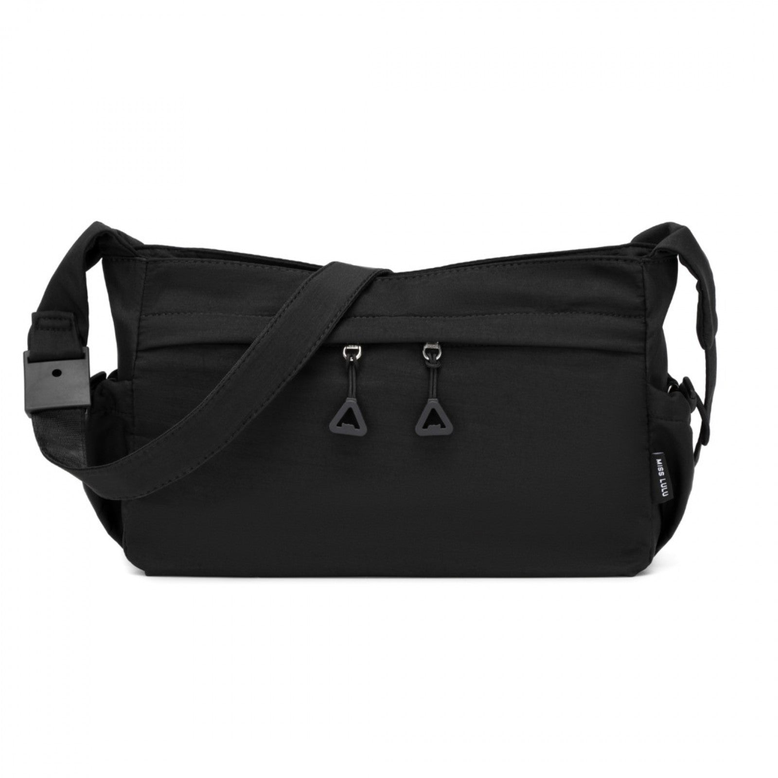 Miss Lulu Ultra-Light Water-Resistant Urban Casual Commuter Crossbody Bag - Black