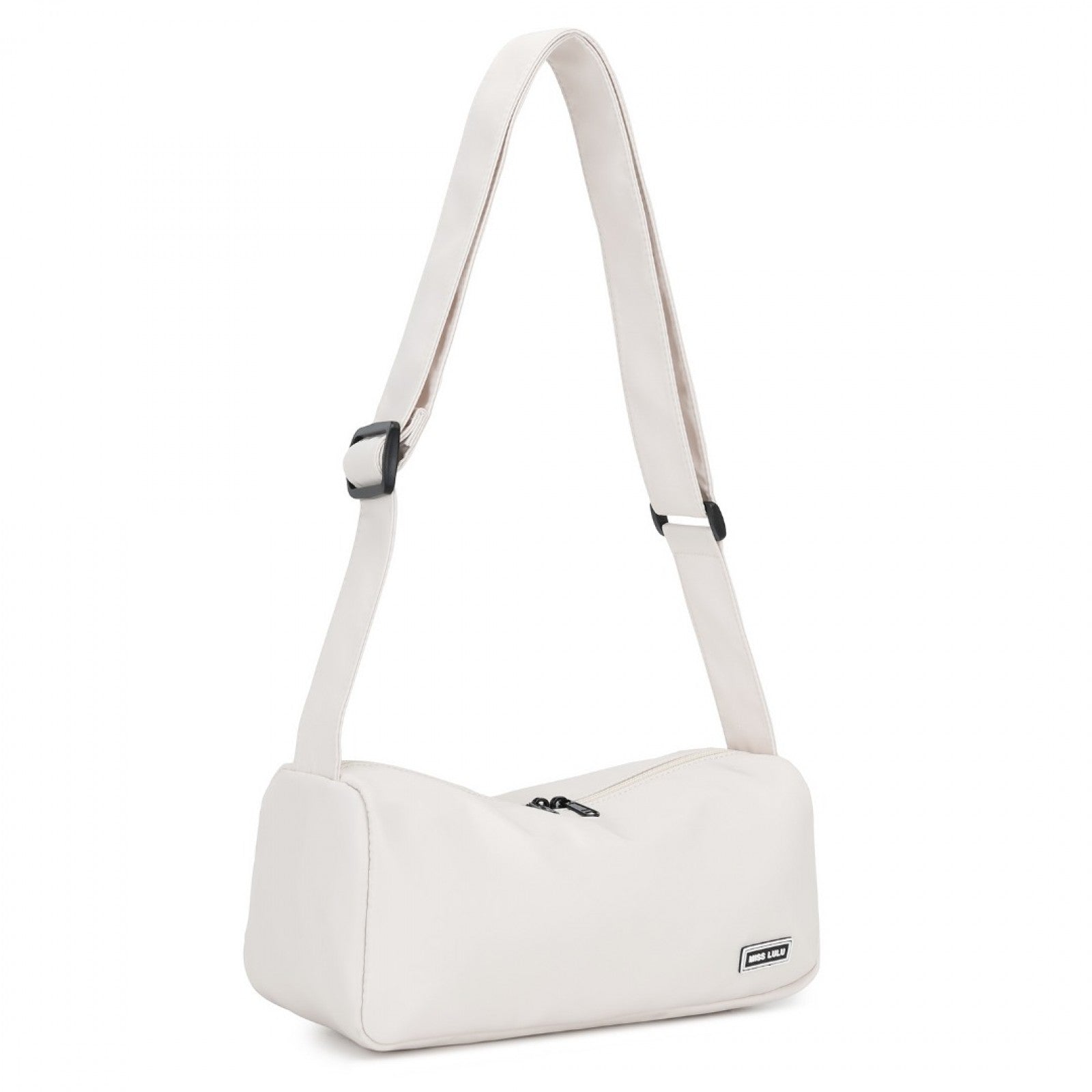 Miss Lulu Vintage Chic Lightweight Water-Resistant Crossbody Bag - Beige