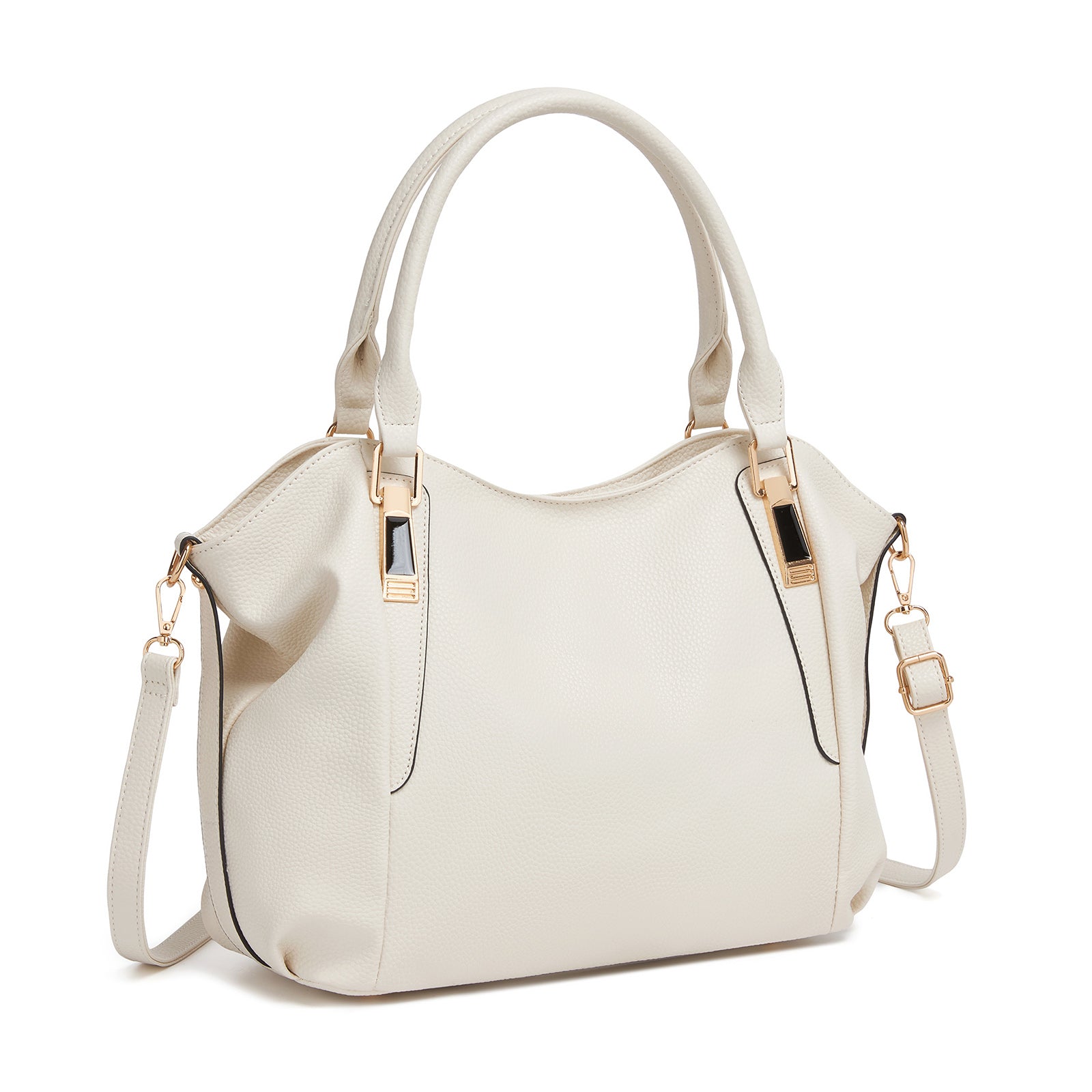 Miss Lulu Soft Leather Elegant Simple Shoulder Bag - Beige