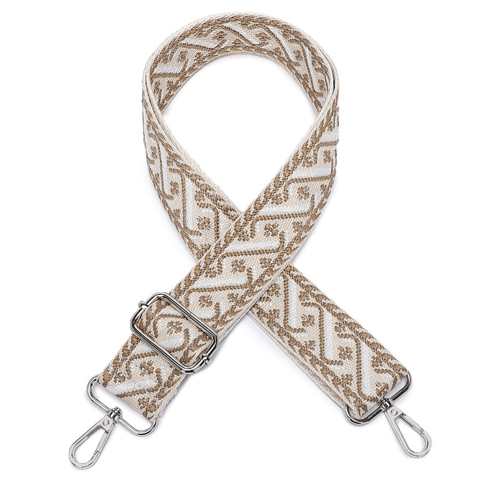 Miss Lulu Stylish Adjustable Patterned Shoulder Strap for All Bag Types - Khaki