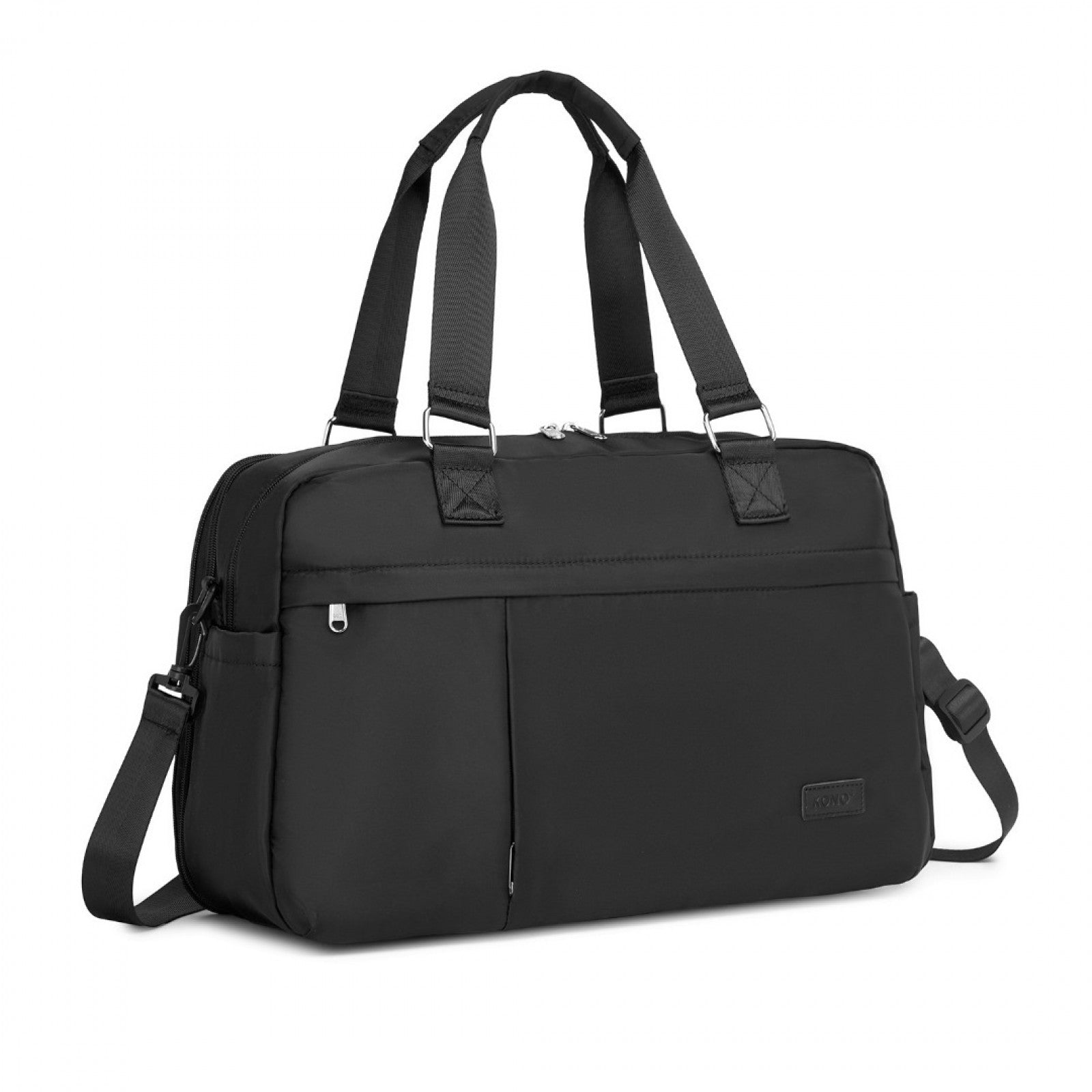 Kono Multi-functional Travel Bag Large Tote Bag & Duffle Bag with Expandable Compartment and Wet/Dry Pocket - Black