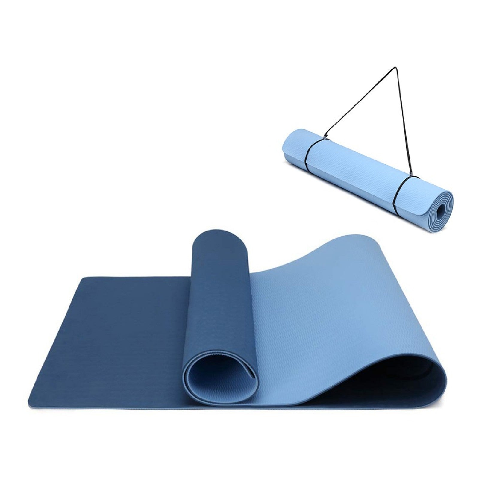 Kono TPE Non-slip Classic Yoga Mat - Navy And Blue